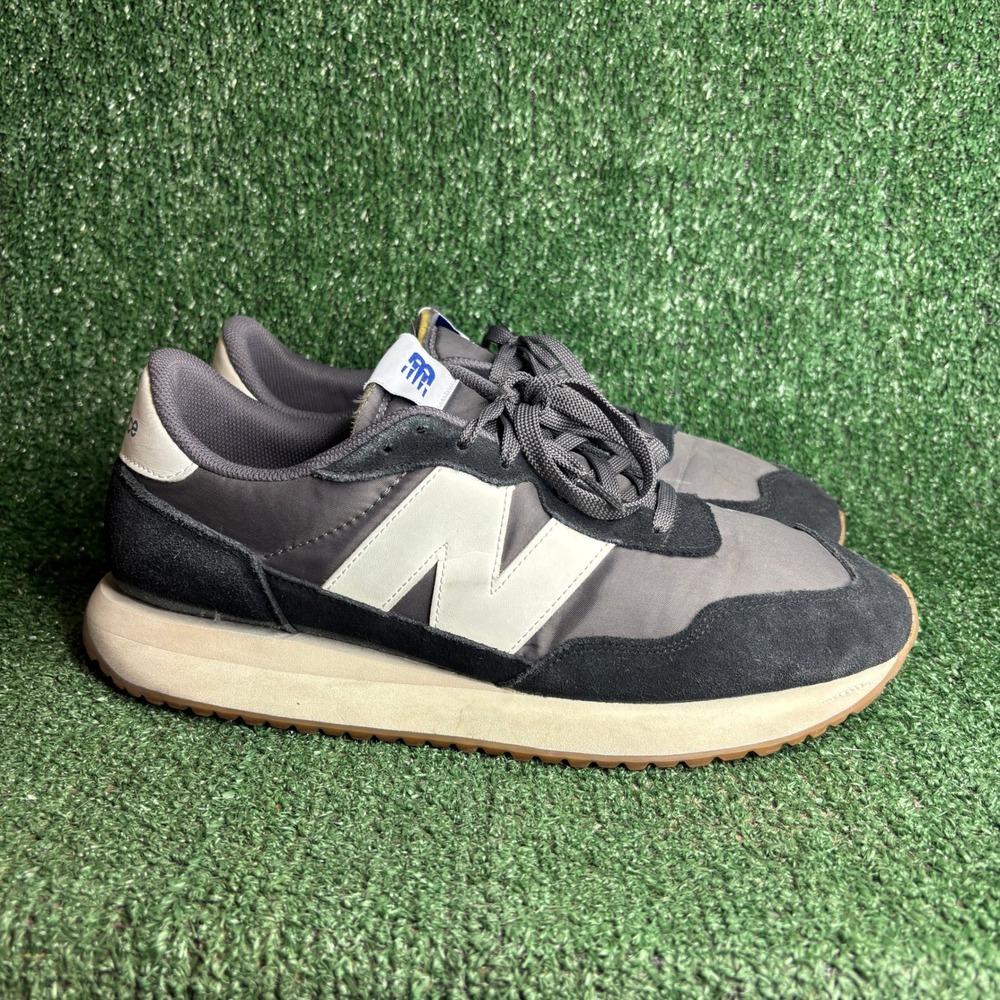 New Balance 237 Lifestyle Suede Mesh Retro Athletic Sneaker Grey Black Mens 13